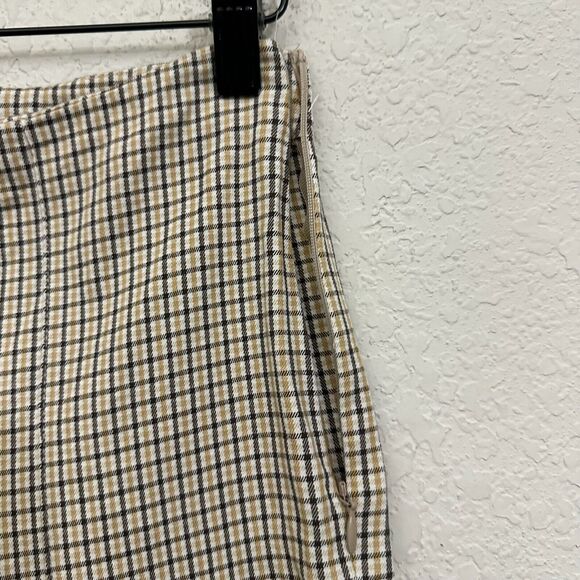 THEORY Alettah Ainsley Check Cropped Pants Ankle Zip in Multicolor - Picture 4 of 16